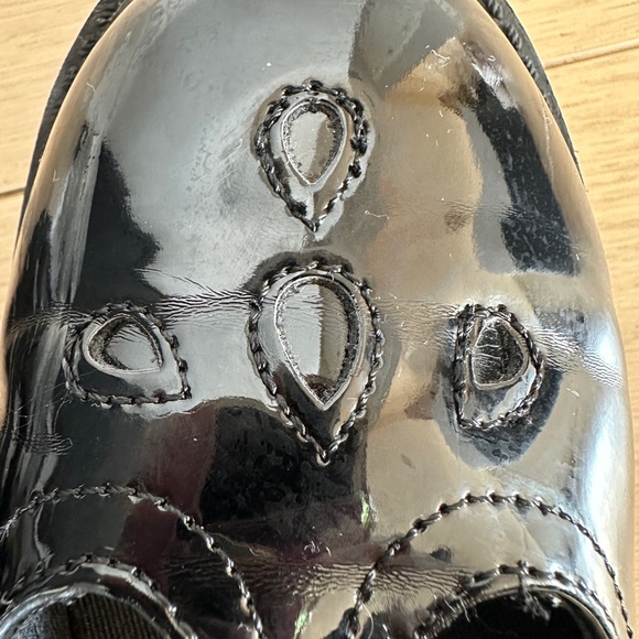 Zara Girls T-Strap Mary Jane Platforms in Black Patent - Picture 6 of 9